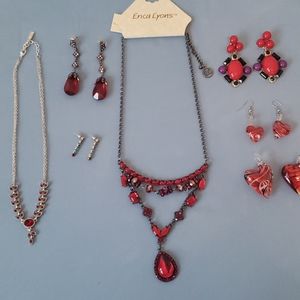 Red tone Fashion Jewelry set